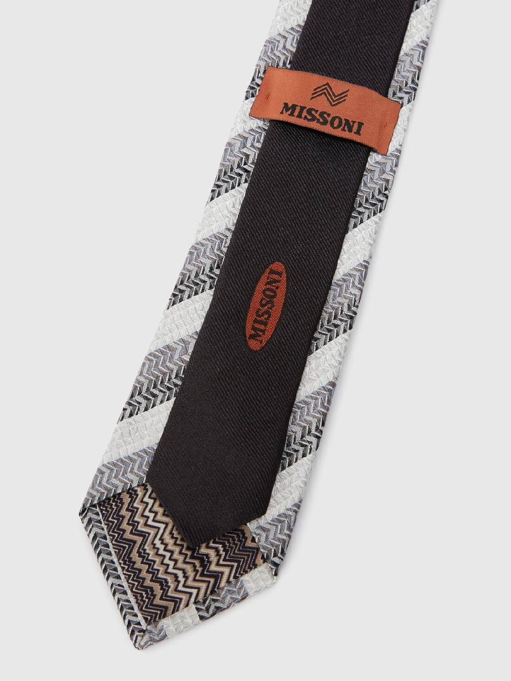M Missoni Cravatta in seta con motivo chevron 2025