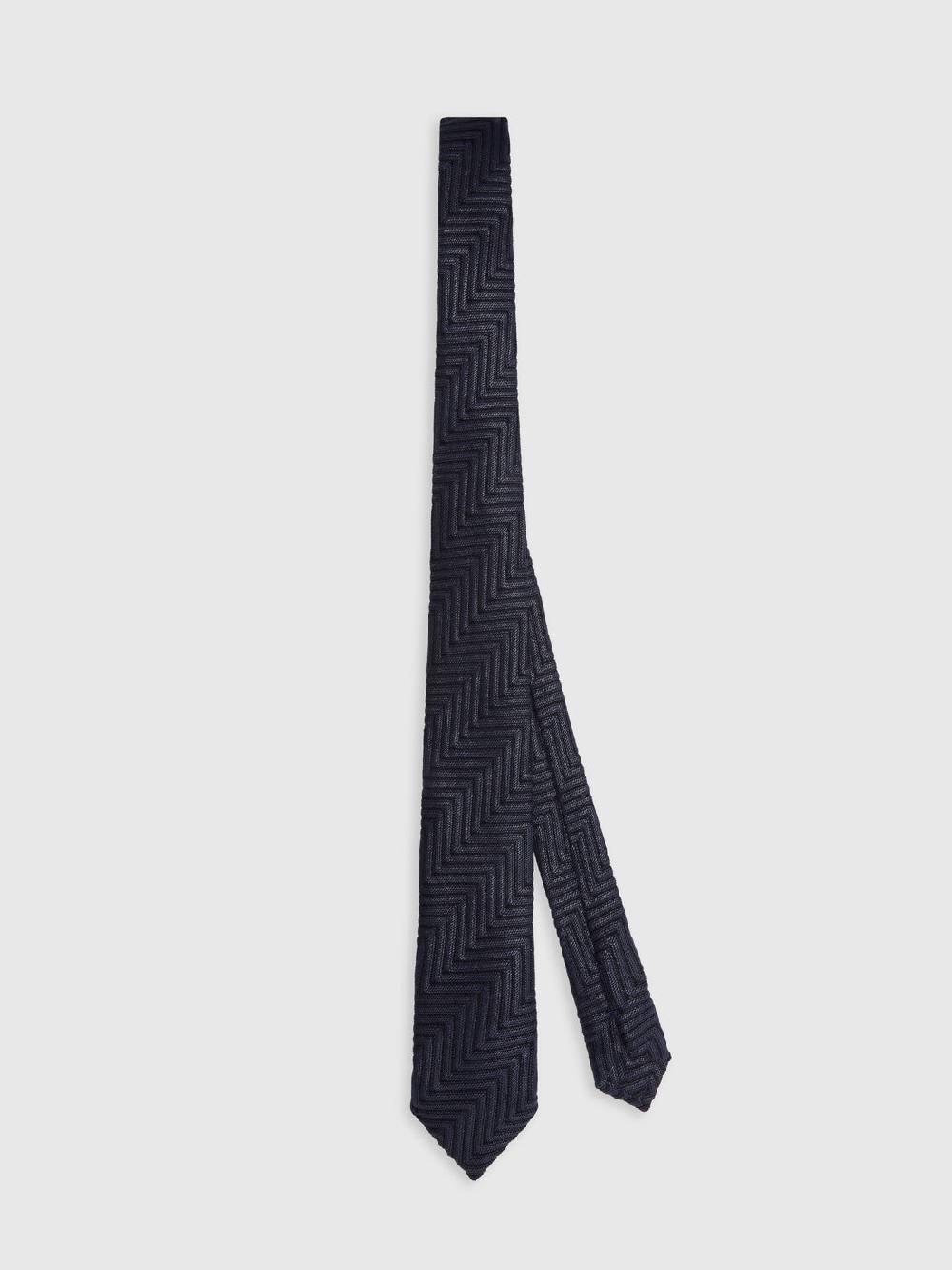 M Missoni Cravatta in cotone e viscosa chevron Italy