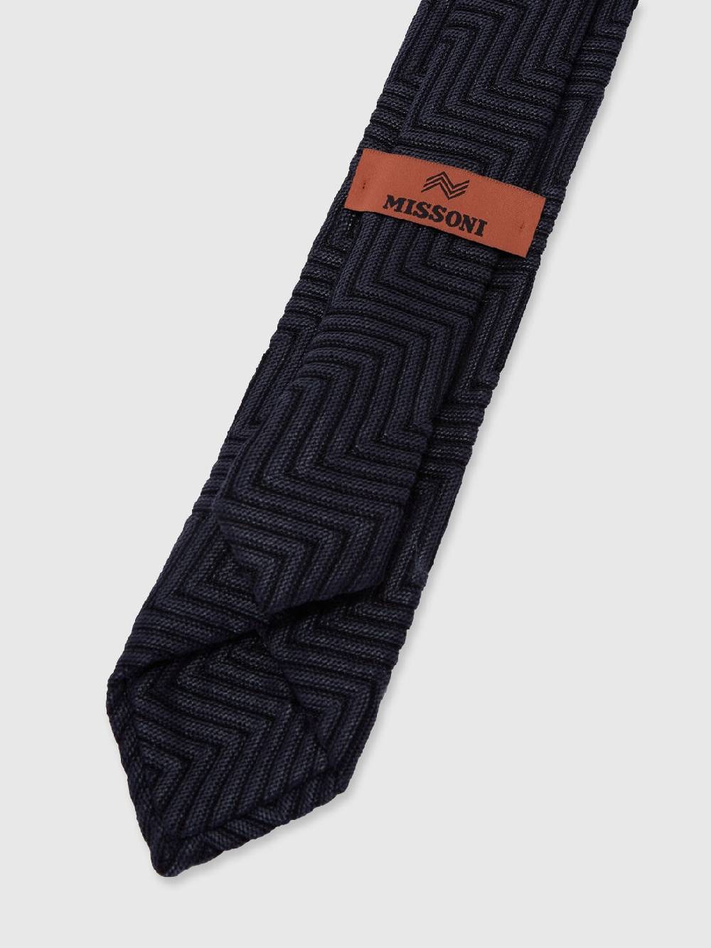 M Missoni Cravatta in cotone e viscosa chevron Italy