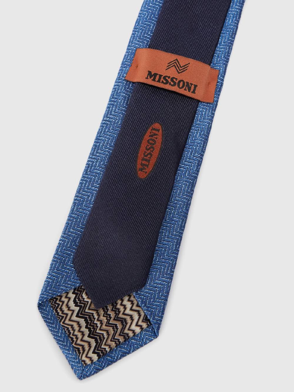 M Missoni Cravatta in seta chevron Italia