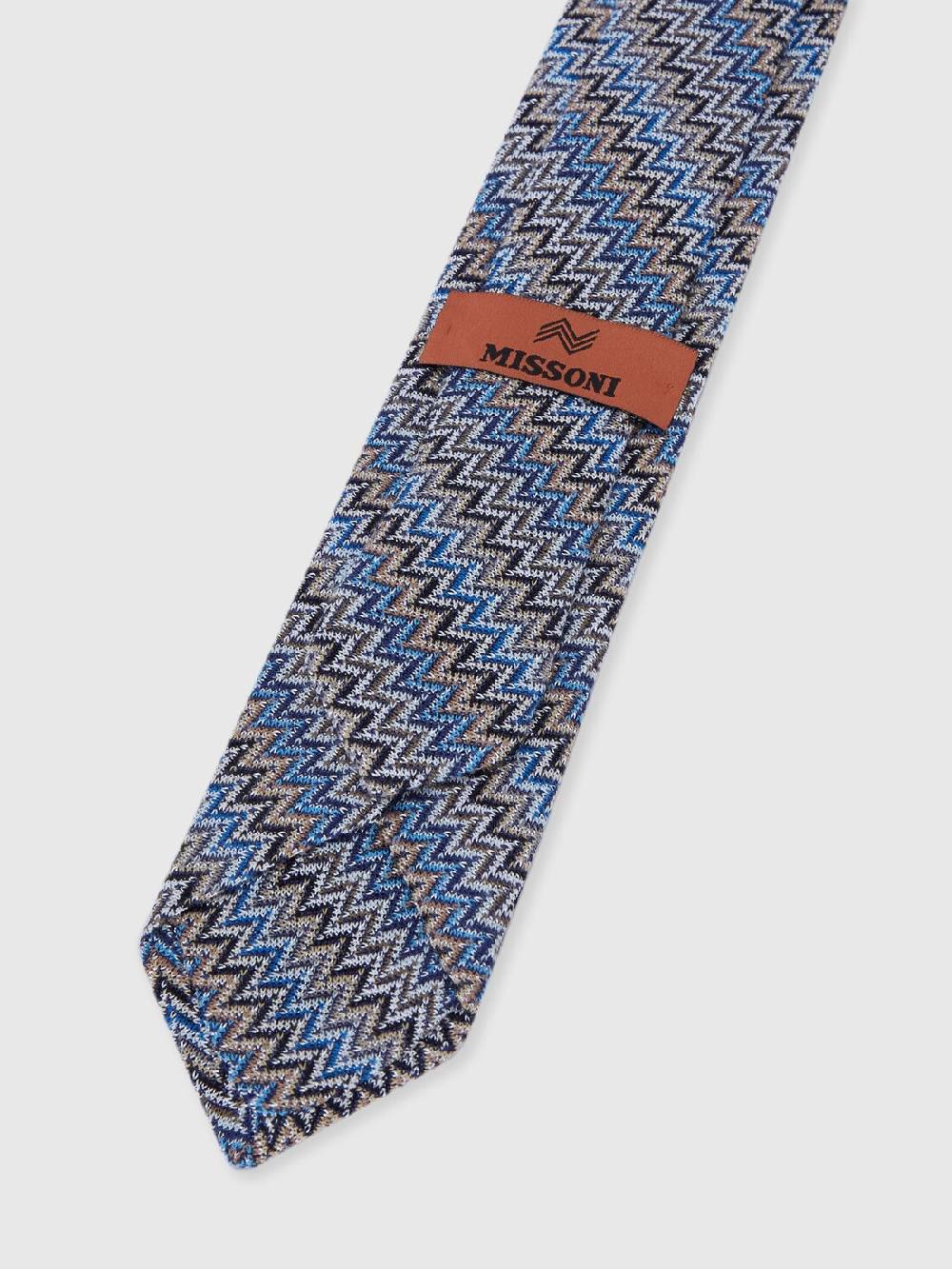 M Missoni Cravatta in viscosa e cotone zig zag 2025