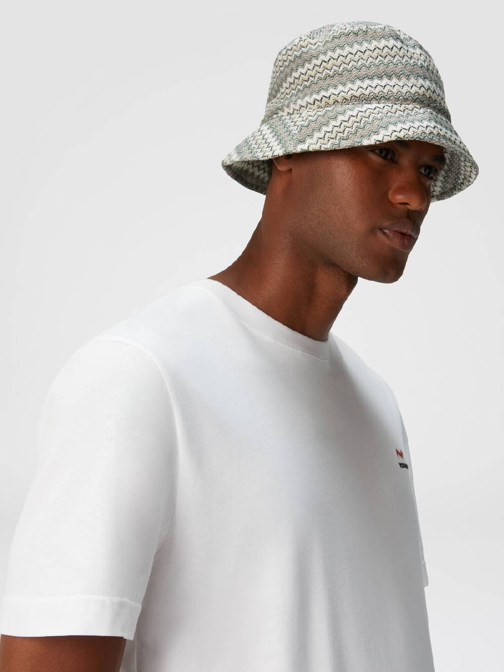M Missoni Bucket hat in viscosa e cotone zig zag Qualità Garantita