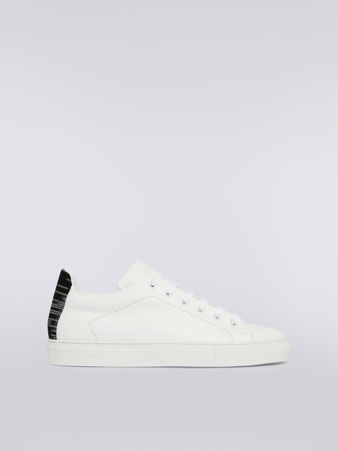 M Missoni Sneakers in pelle con inserto fiammato Sottocosto