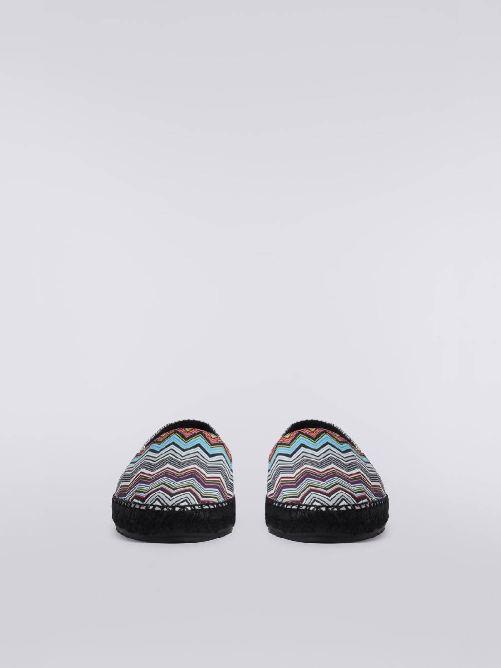 M Missoni Espadrilles flat in canvas stampato con scritta logo Convenienza