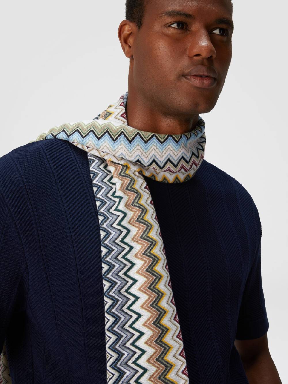 M Missoni Sciarpa in maglia di cotone chevron Online