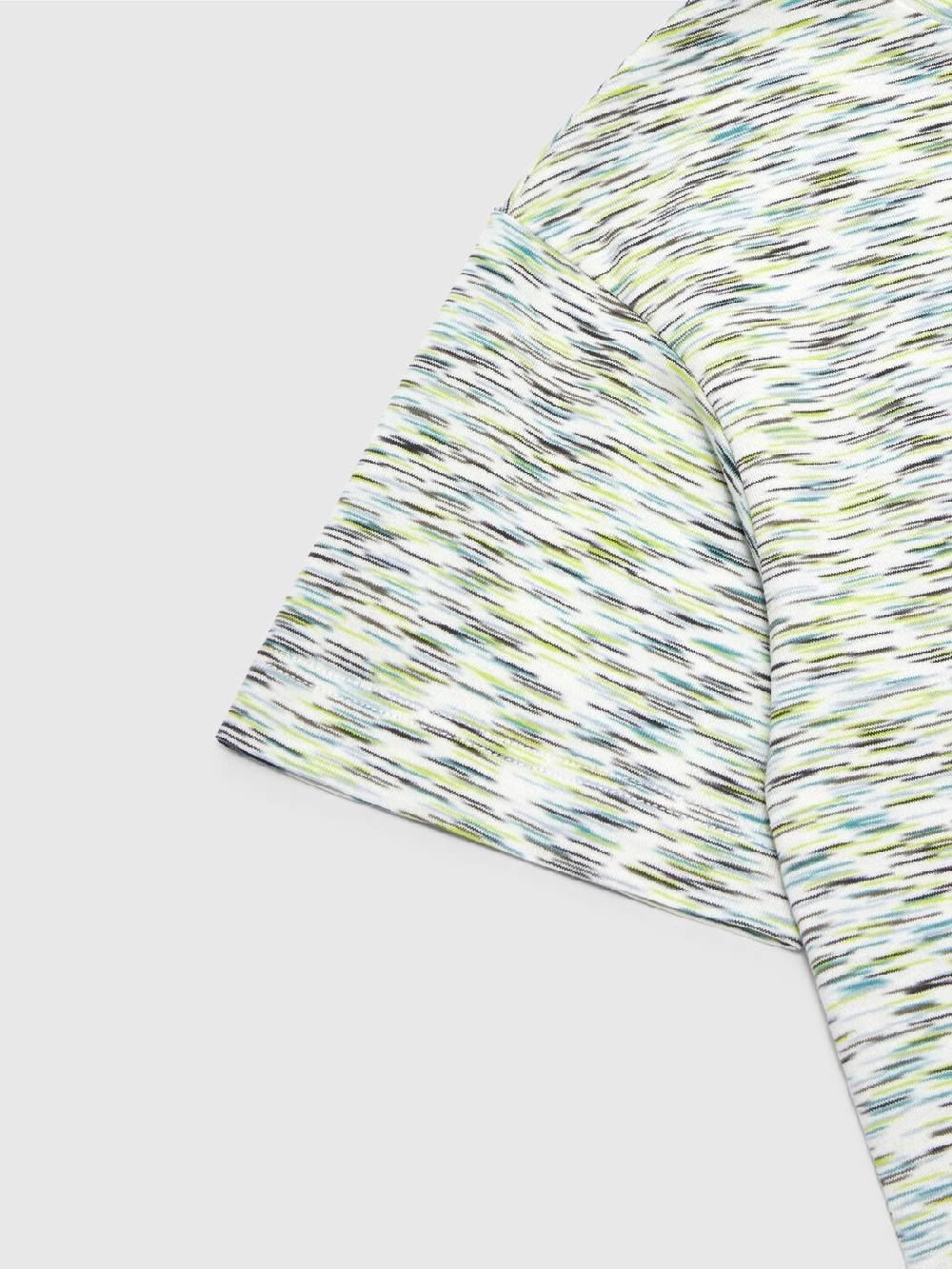 M Missoni T-shirt in cotone fiammato con scritta logo Nuova