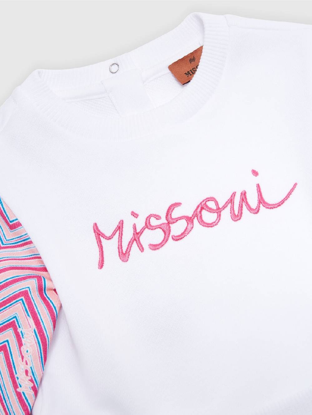 M Missoni Abito in jersey di cotone con inserti zig zag Consegna Veloce