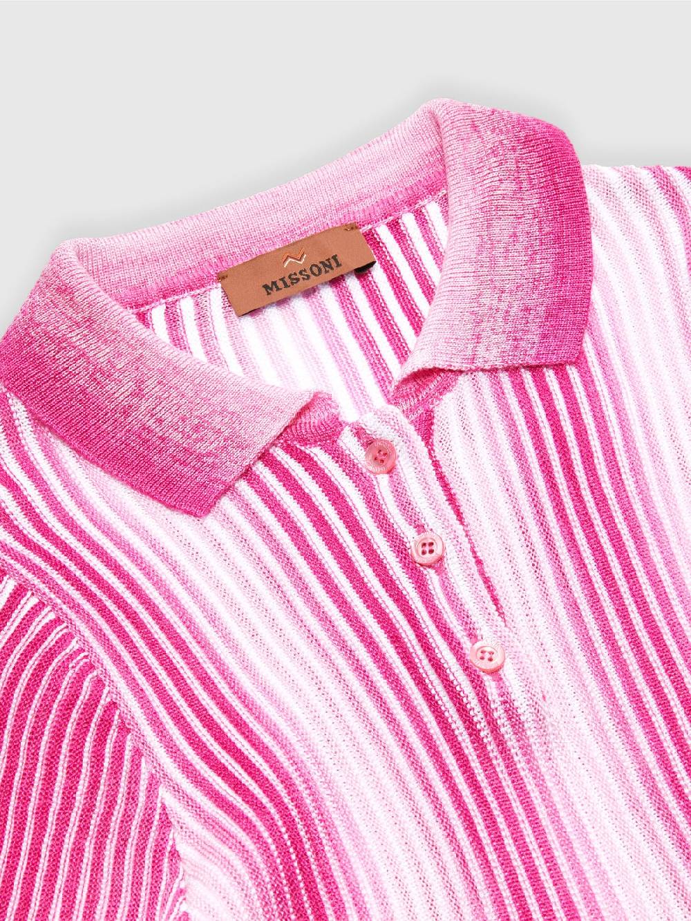 M Missoni Abito midi in maglia di viscosa a righe In Linea