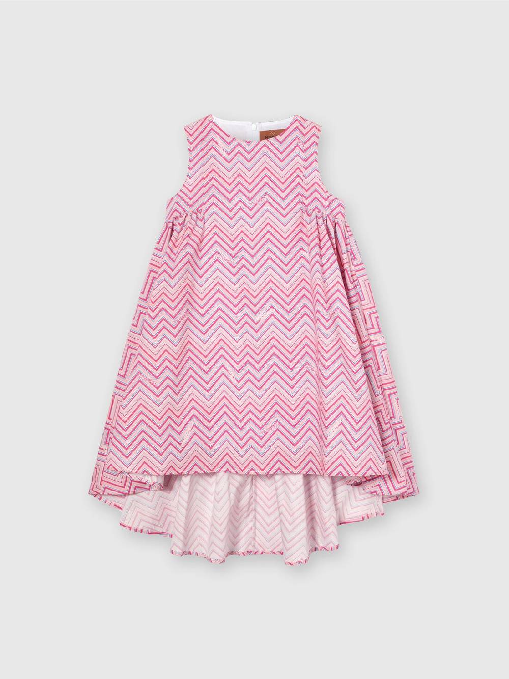 M Missoni Abito in cotone con stampa zig zag