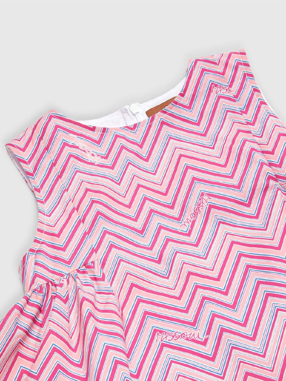 M Missoni Abito in cotone con stampa zig zag Nuovo