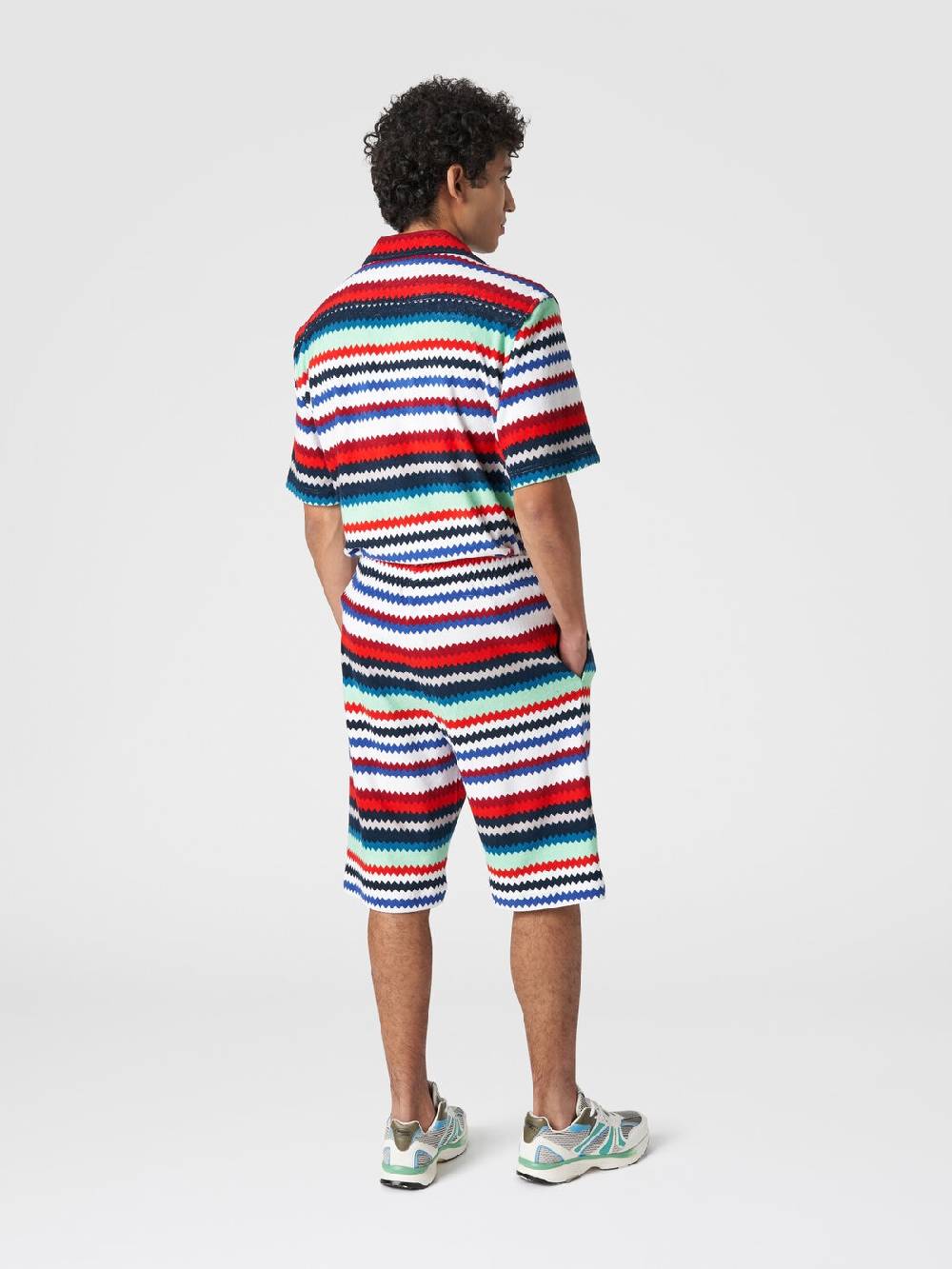 M Missoni Shorts in spugna stampa zig zag Spedizione Gratuita