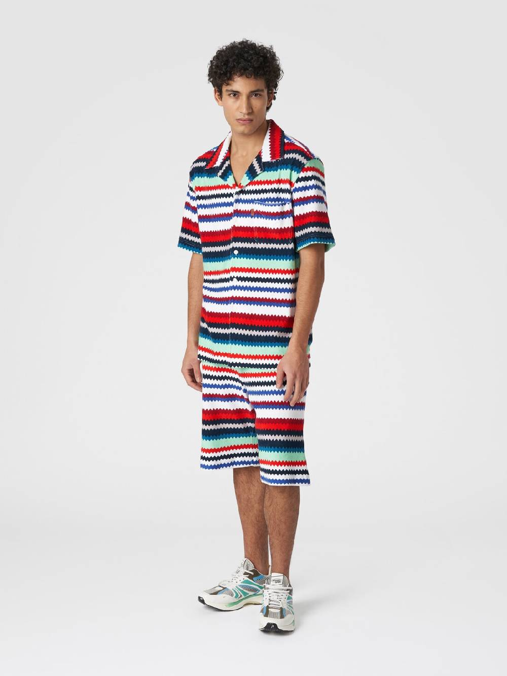 M Missoni Shorts in spugna stampa zig zag Spedizione Gratuita