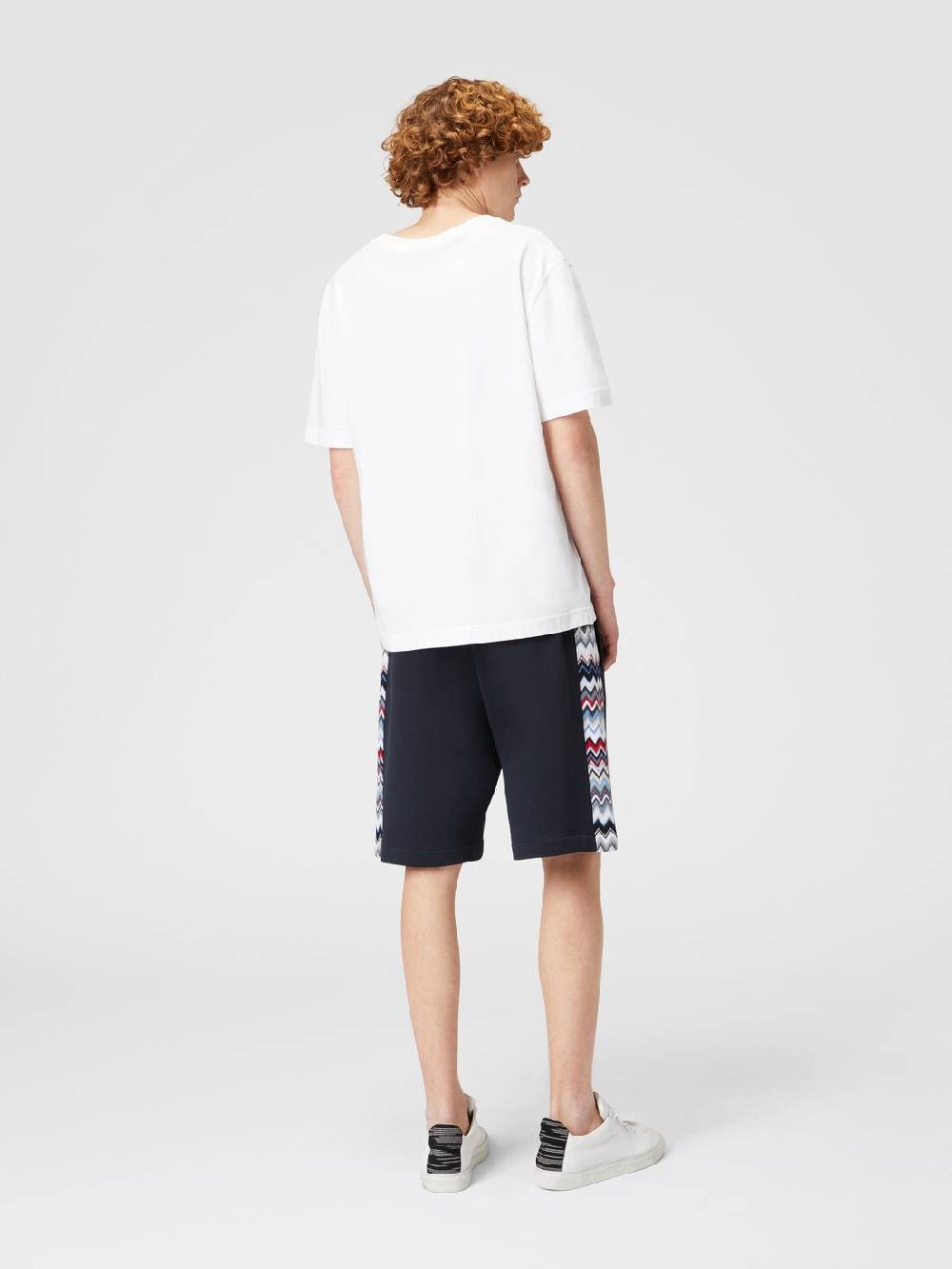 M Missoni Shorts in cotone con inserti chevron Pezzi Unici