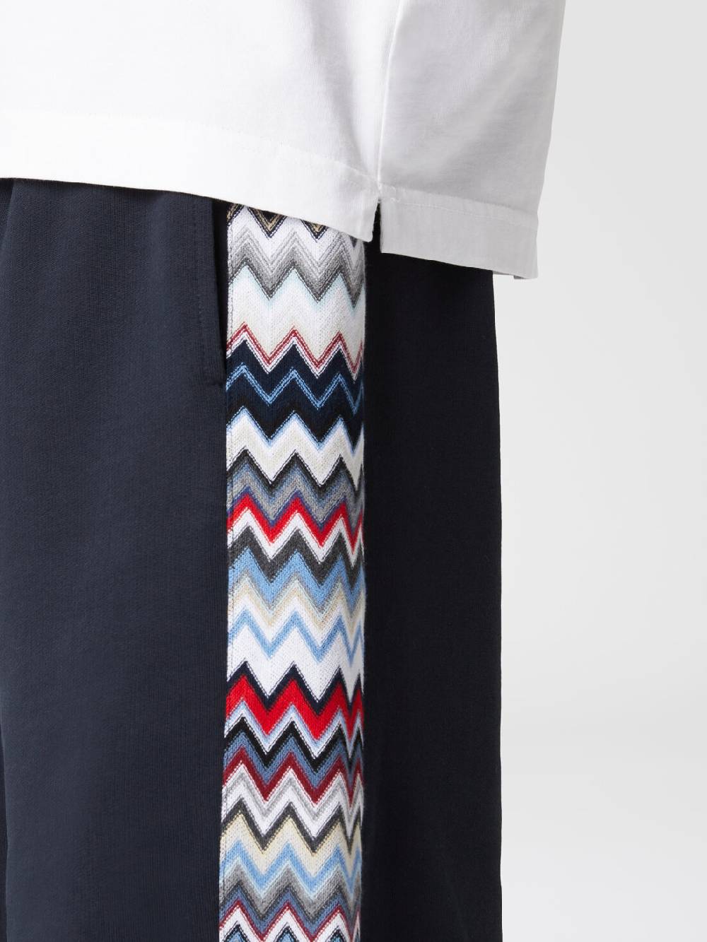 M Missoni Shorts in cotone con inserti chevron Pezzi Unici