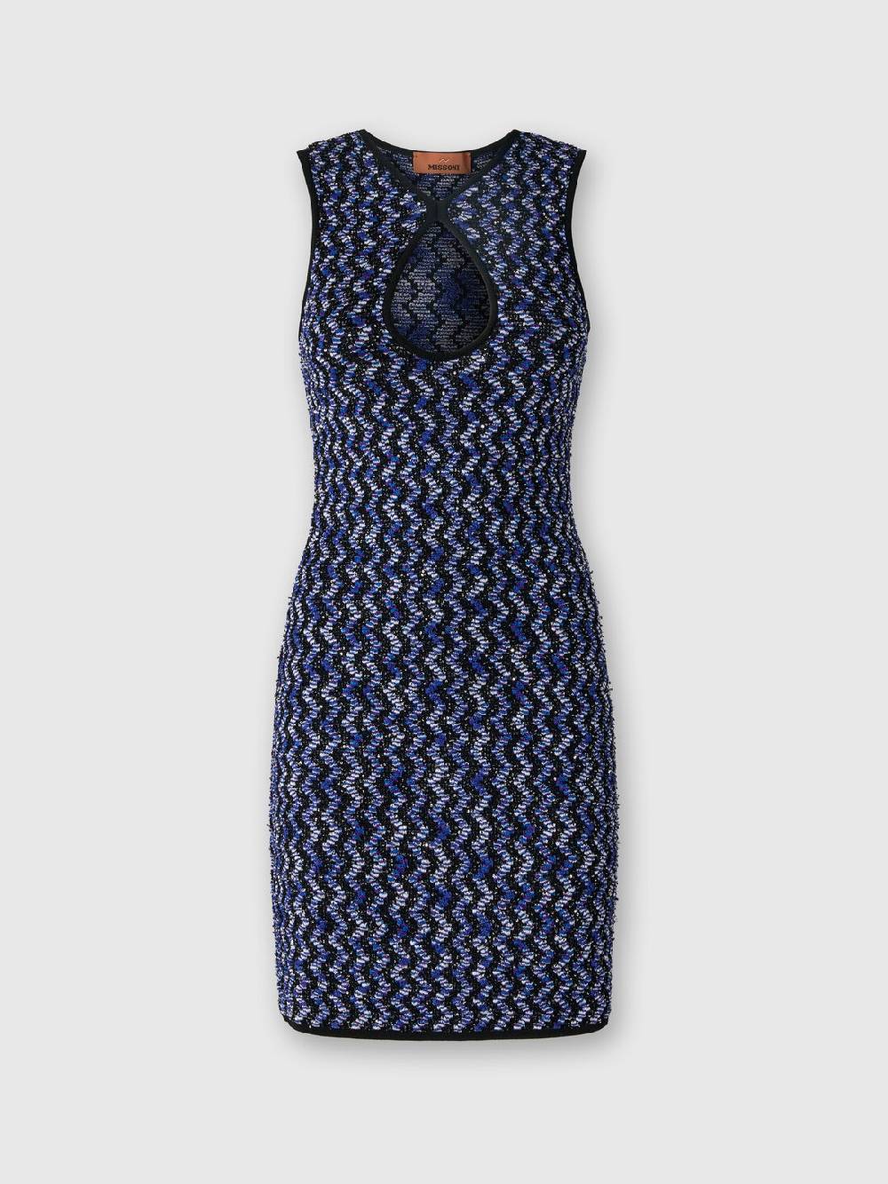 M Missoni Mini-abito senza maniche zig zag con paillettes Qualità Garantita