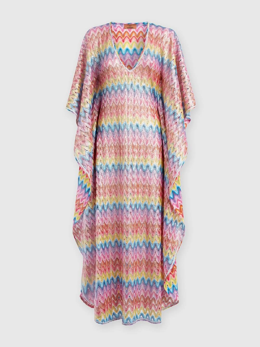 M Missoni Caftano copricostume lungo in pizzo spalmato Acquista Ora