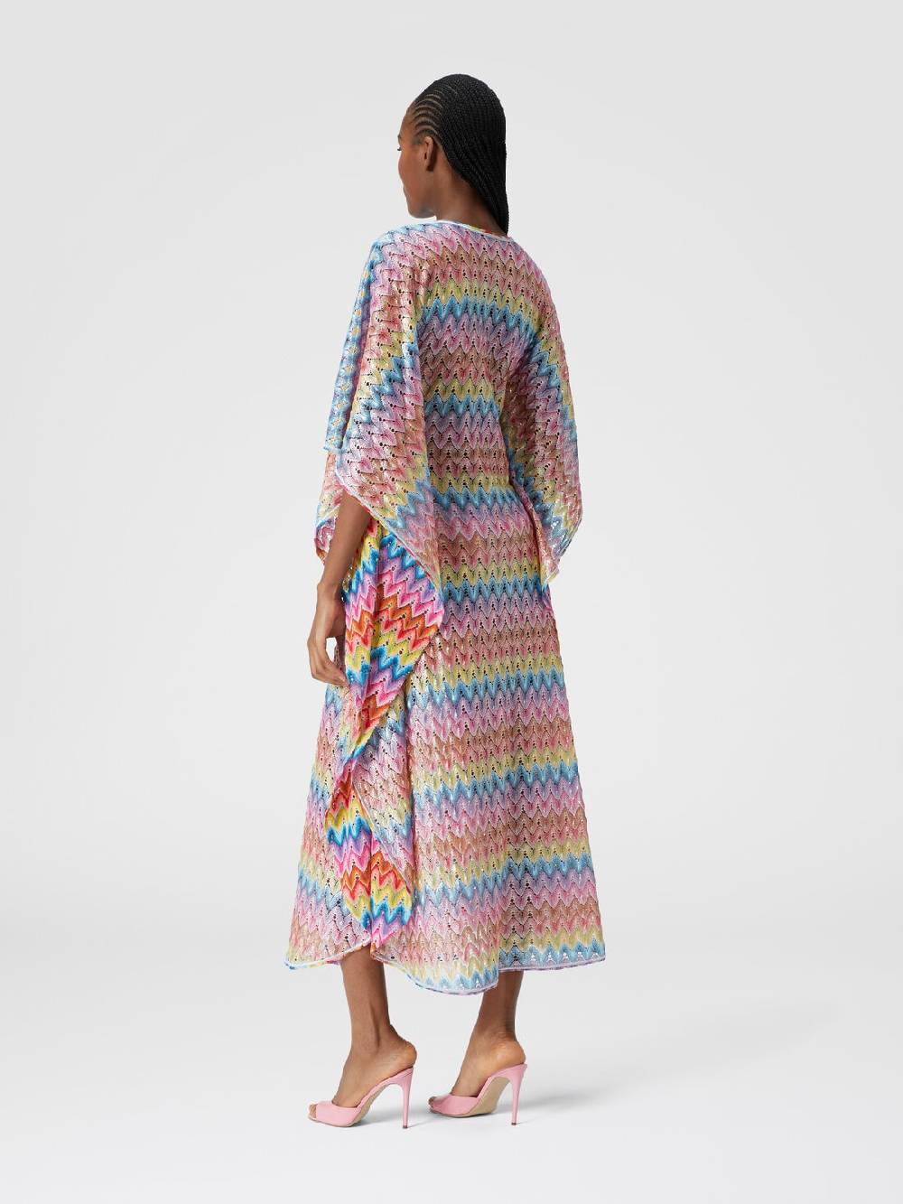M Missoni Caftano copricostume lungo in pizzo spalmato Acquista Ora