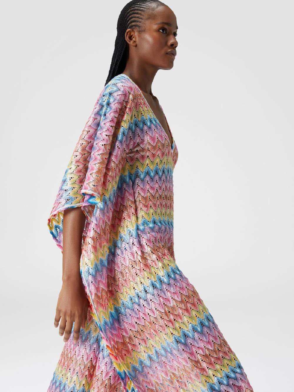 M Missoni Caftano copricostume lungo in pizzo spalmato Acquista Ora