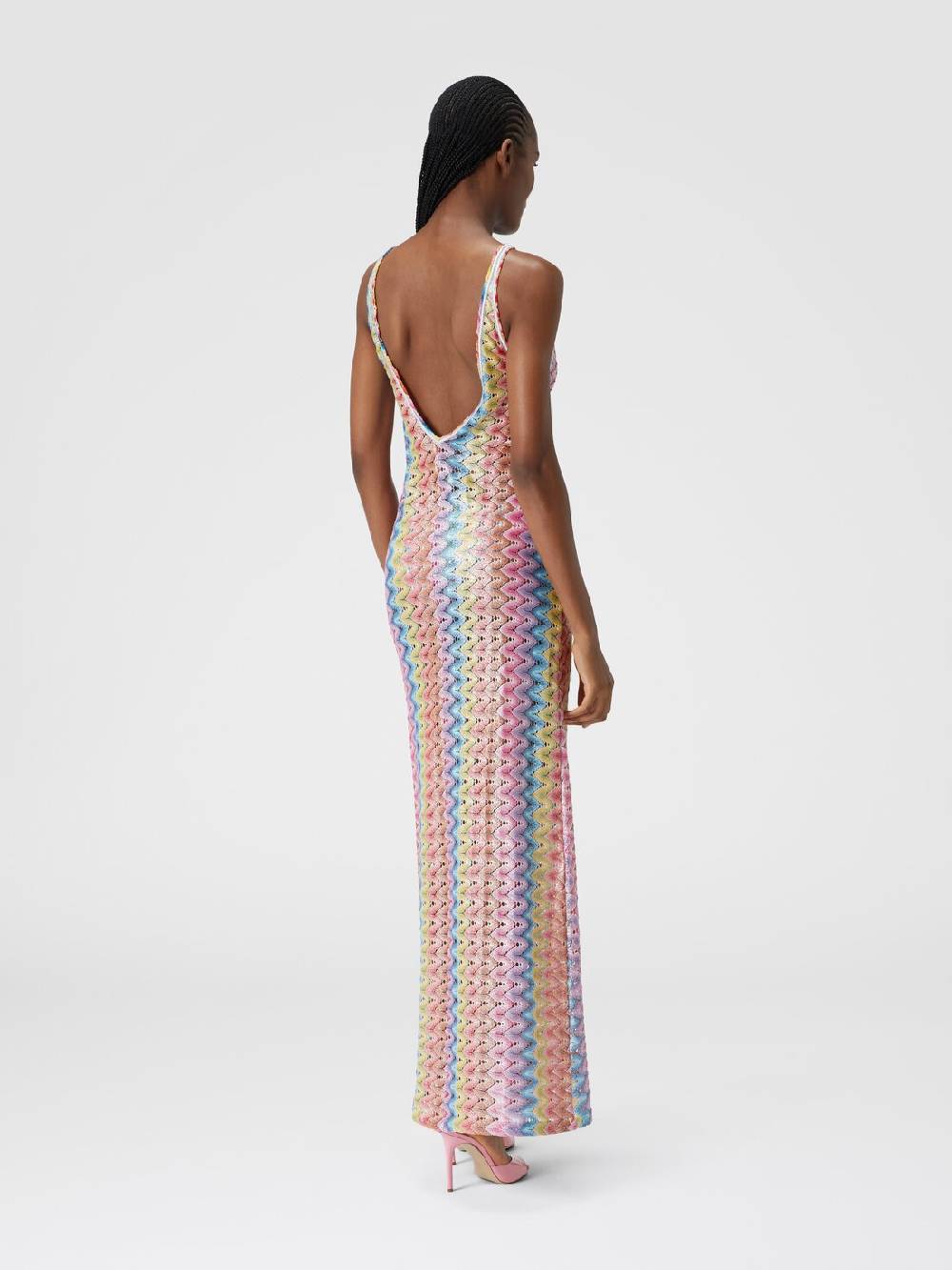 M Missoni Abito copricostume lungo con scollatura a V e spacco Promozione Limitata
