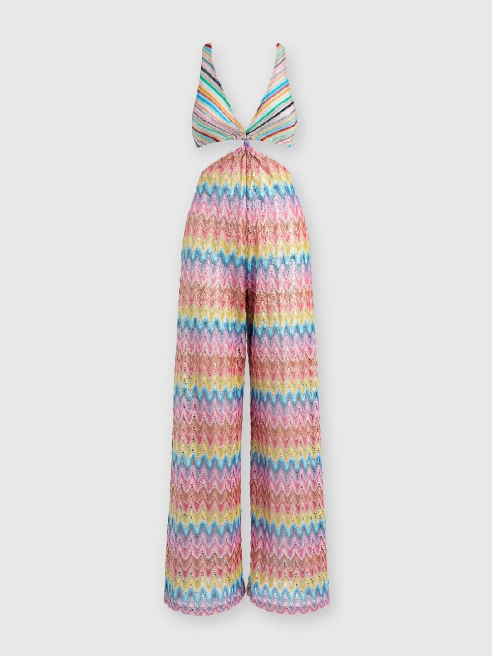 M Missoni Tuta patchwork in misto cotone con dettagli cut out Sottocosto