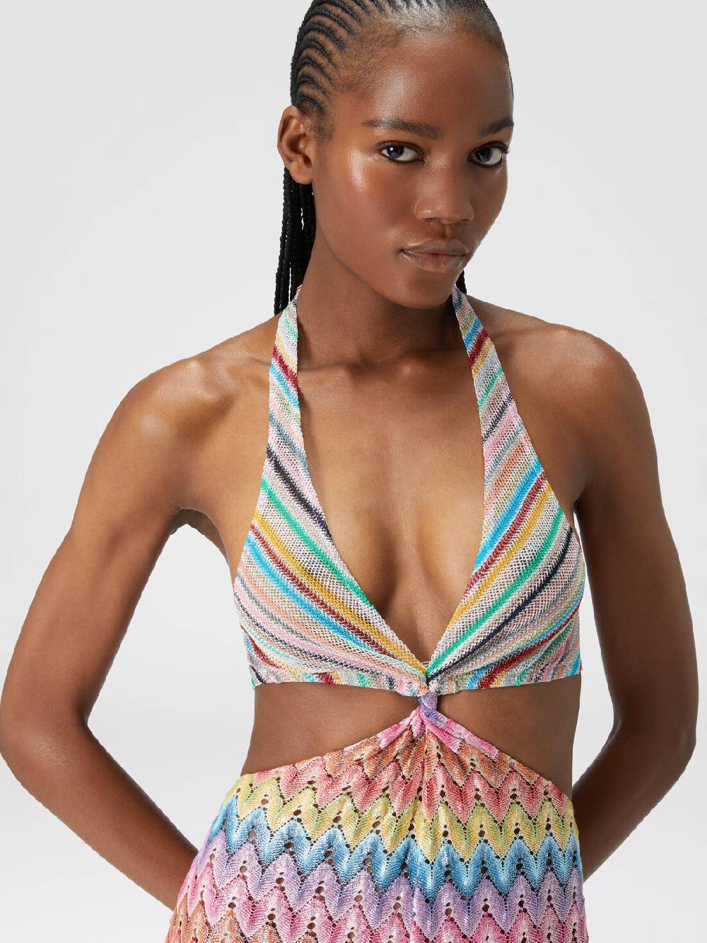 M Missoni Tuta patchwork in misto cotone con dettagli cut out Sottocosto