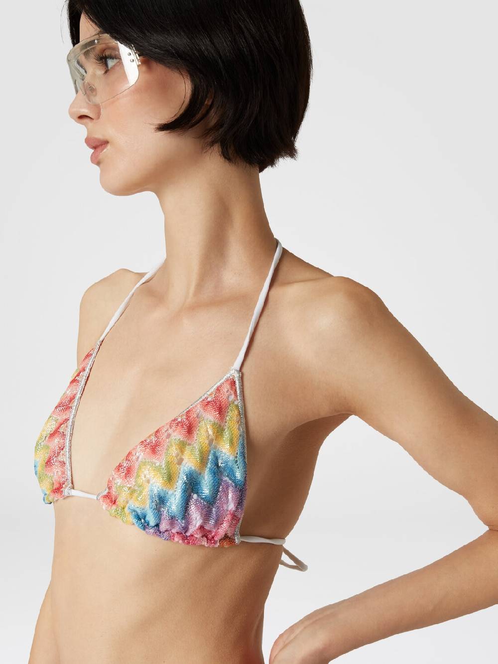 M Missoni Bikini in pizzo di misto cotone spalmato Novità
