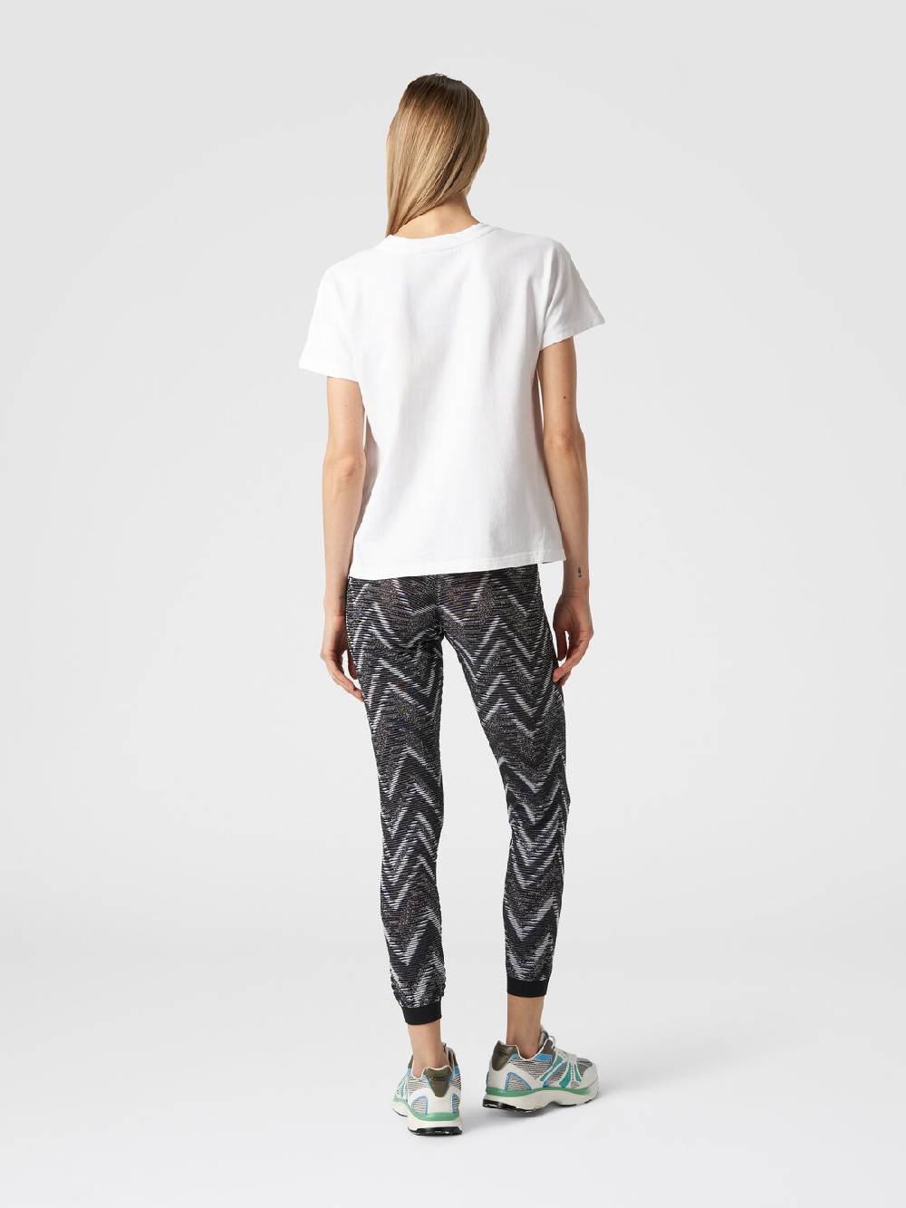 M Missoni T-shirt girocollo in cotone con logo Economico