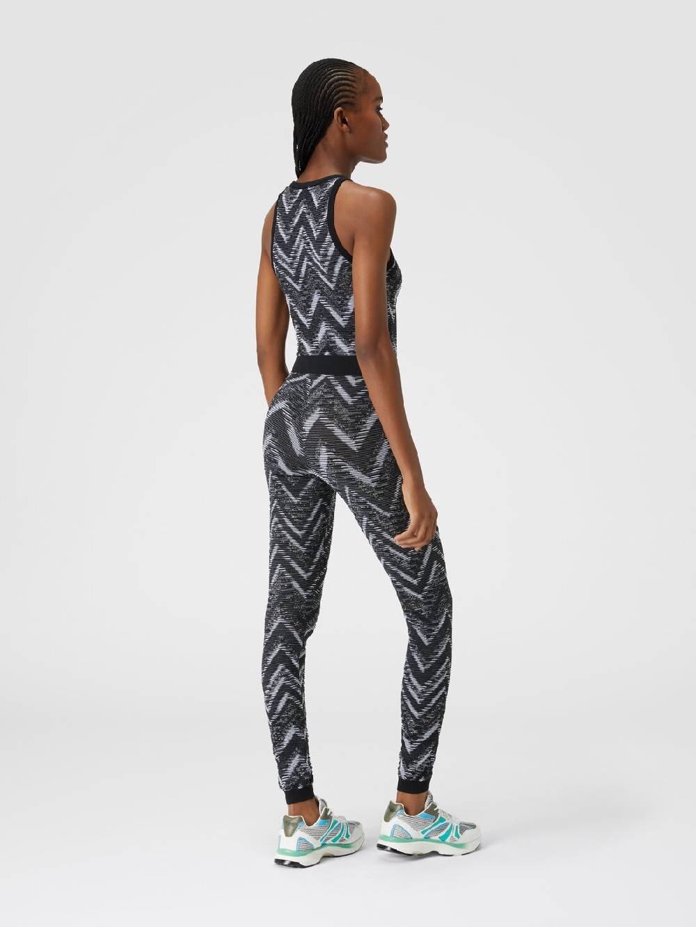 M Missoni Top in maglia chevron con logo Outlet