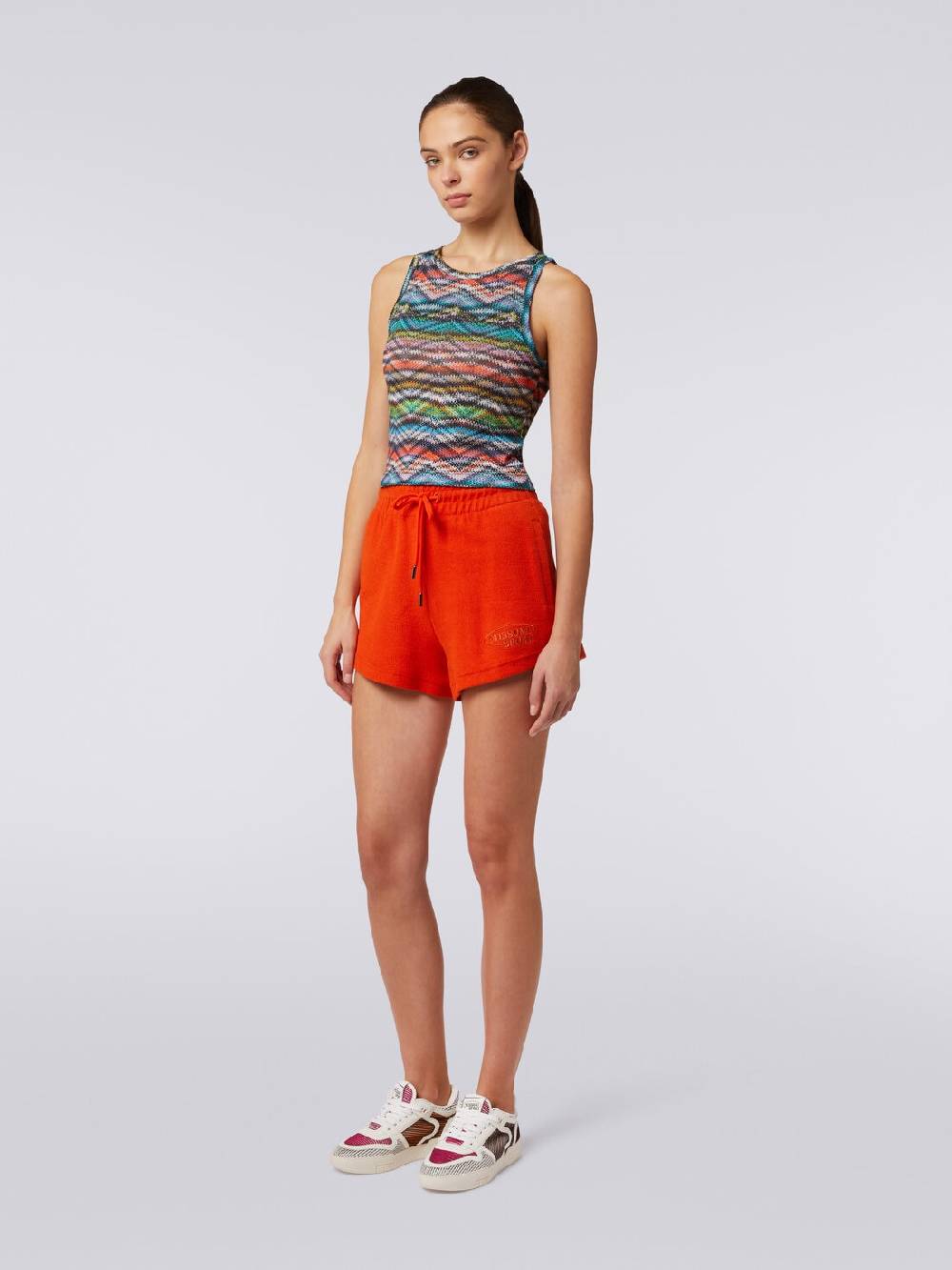 M Missoni Top in nylon stretch stampato Saldi
