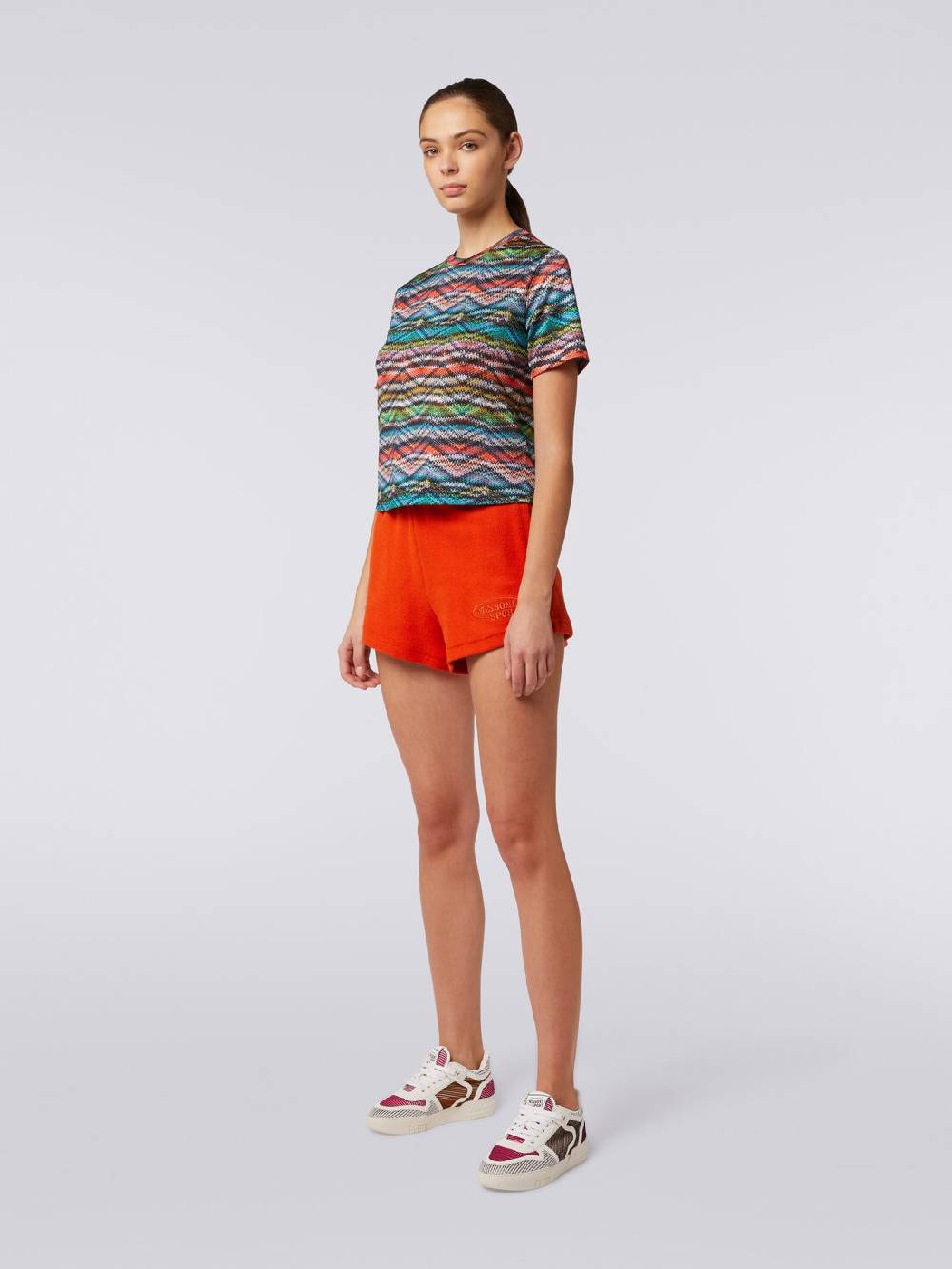 M Missoni T-shirt in nylon stretch stampato Offerte
