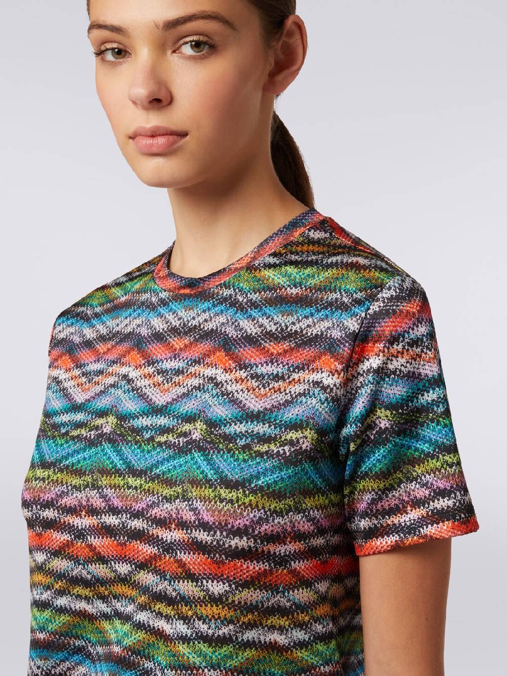 M Missoni T-shirt in nylon stretch stampato Offerte