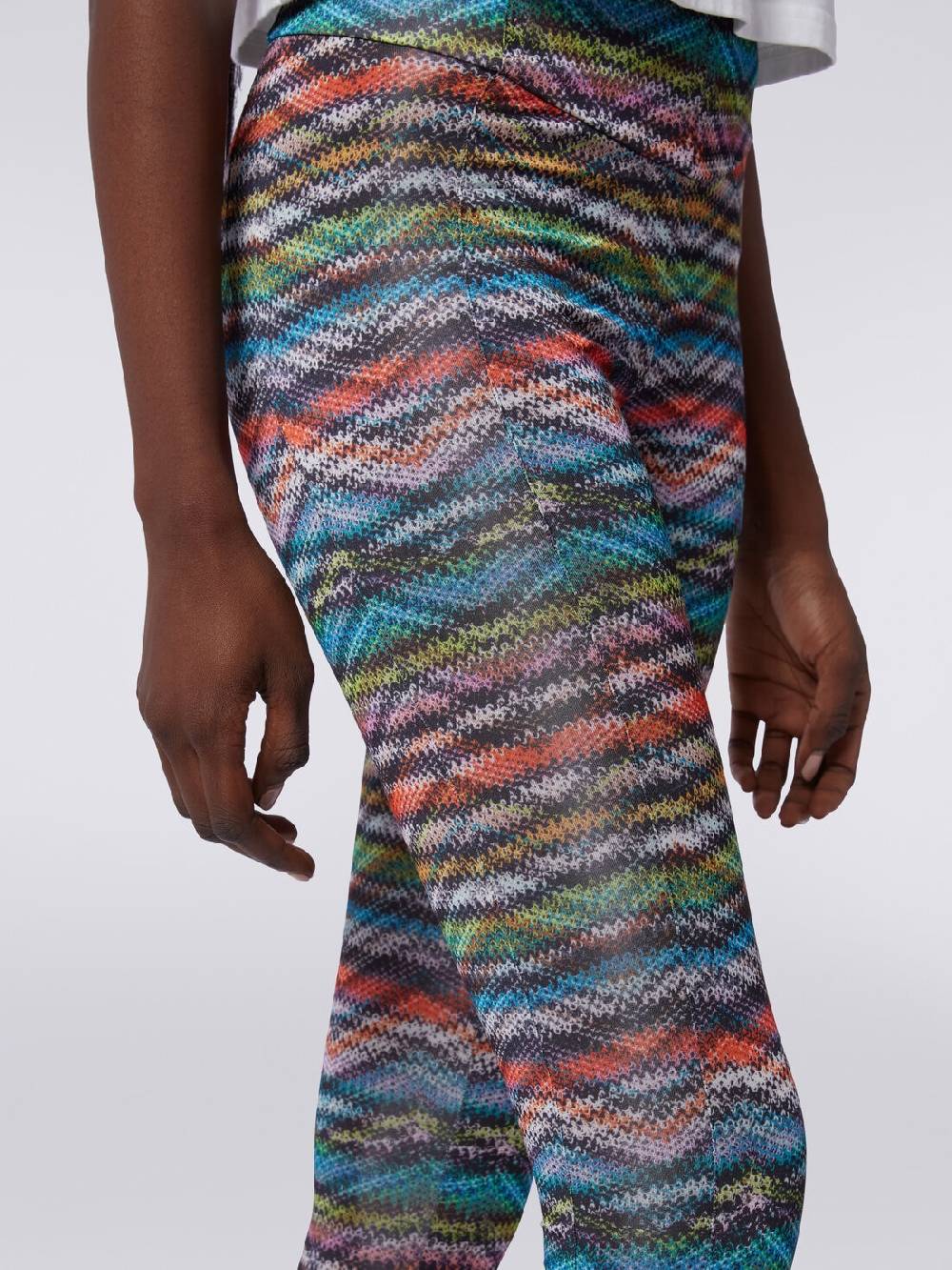 M Missoni Leggings in tessuto stretch stampa zig zag Vendita Calda