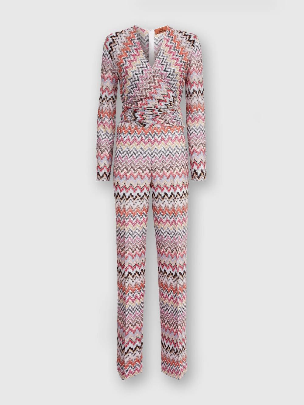 M Missoni Tuta lunga in viscosa lamé zig zag Saldi Di Fabbrica