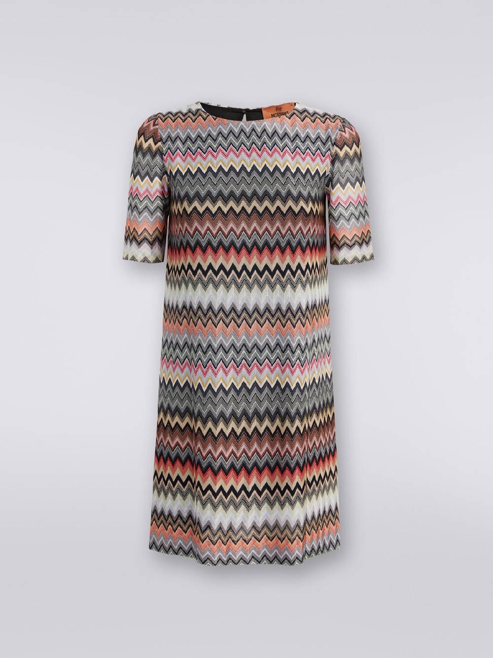 M Missoni Abito a maniche corte in cotone e viscosa zig zag 2025