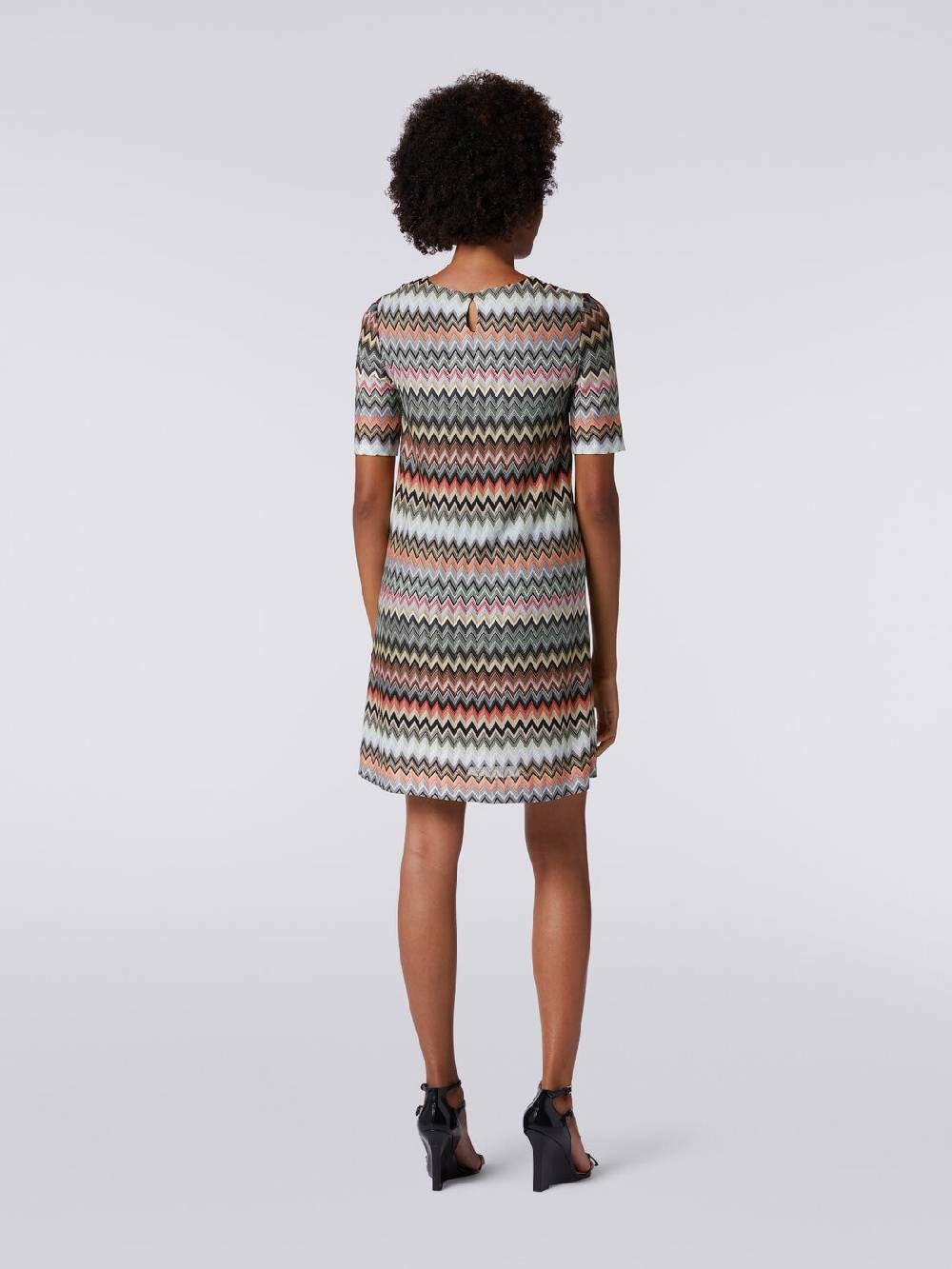 M Missoni Abito a maniche corte in cotone e viscosa zig zag 2025