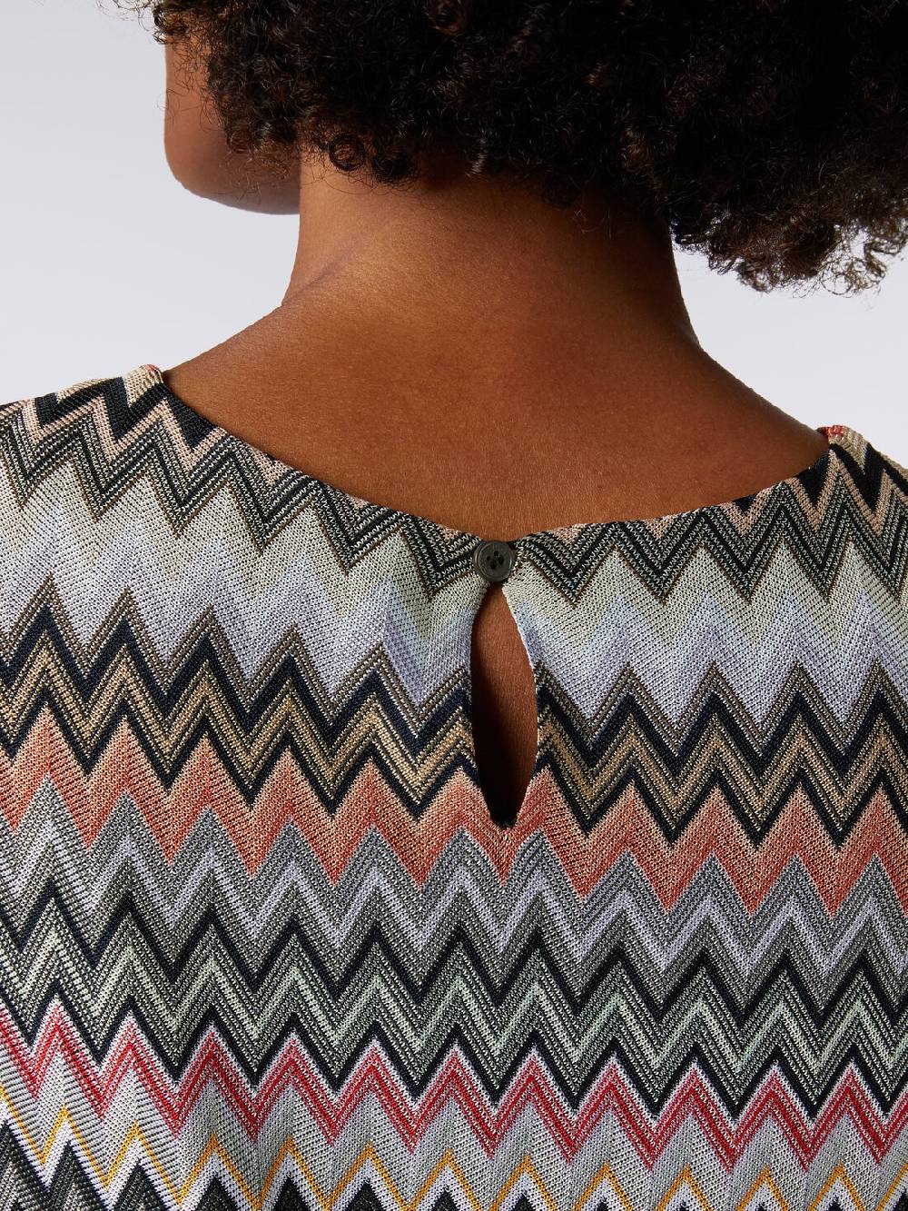M Missoni Abito a maniche corte in cotone e viscosa zig zag 2025