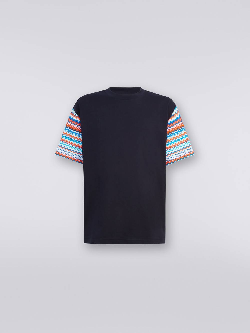 M Missoni T-shirt oversize in cotone con inserti zig zag In Linea