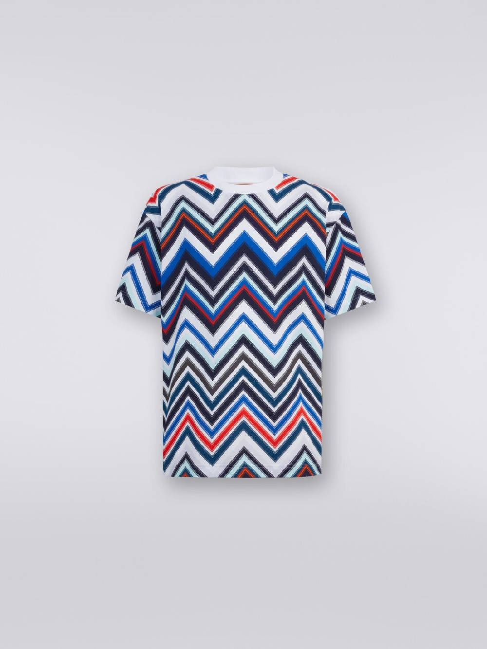 M Missoni T-shirt oversize in cotone zig zag Qualità