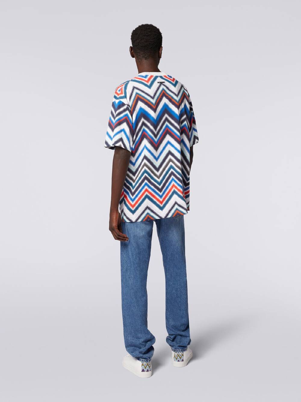 M Missoni T-shirt oversize in cotone zig zag Qualità