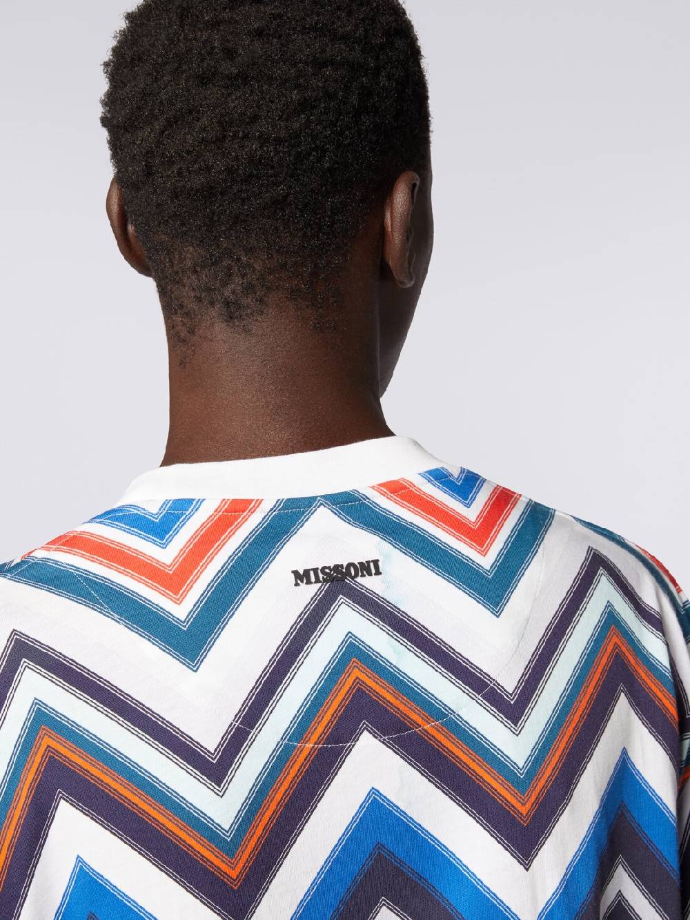 M Missoni T-shirt oversize in cotone zig zag Qualità
