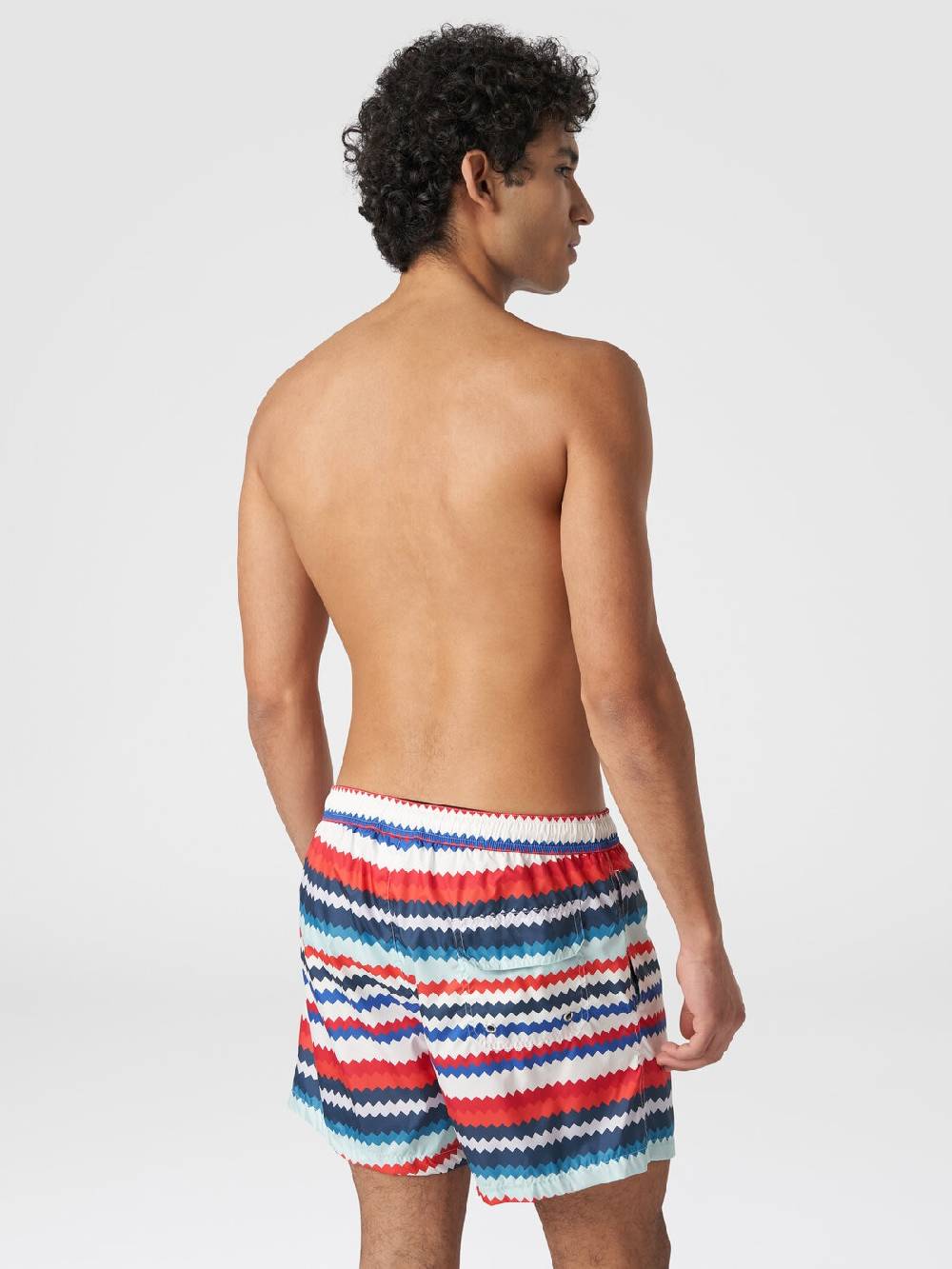 M Missoni Boxer mare in nylon stampa micro zig zag Promozione