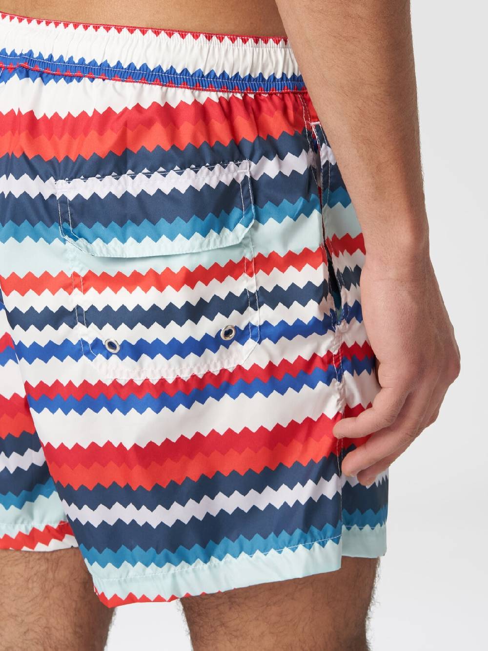 M Missoni Boxer mare in nylon stampa micro zig zag Promozione