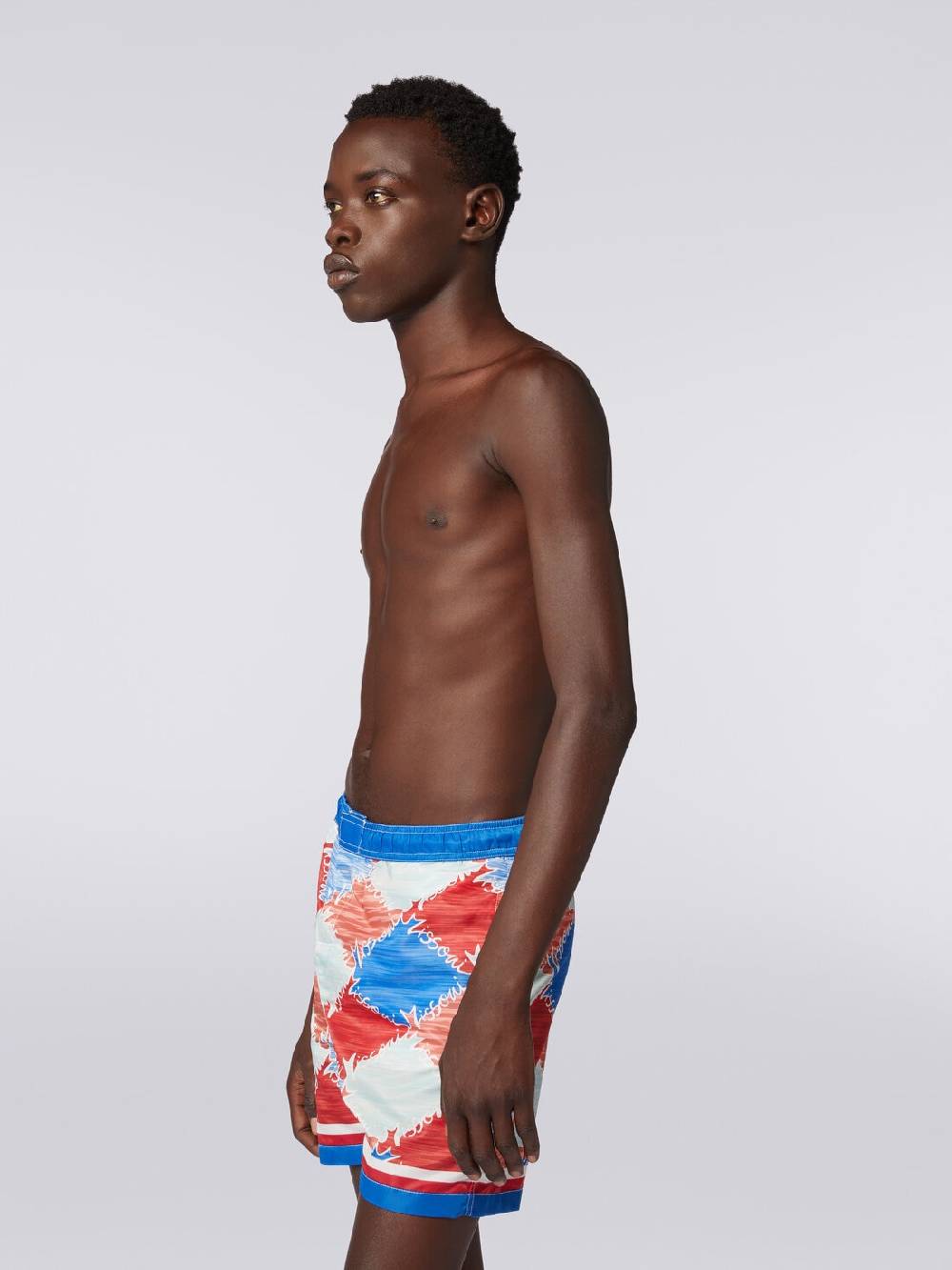 M Missoni Boxer mare in nylon fiammato con logo Pezzi Unici