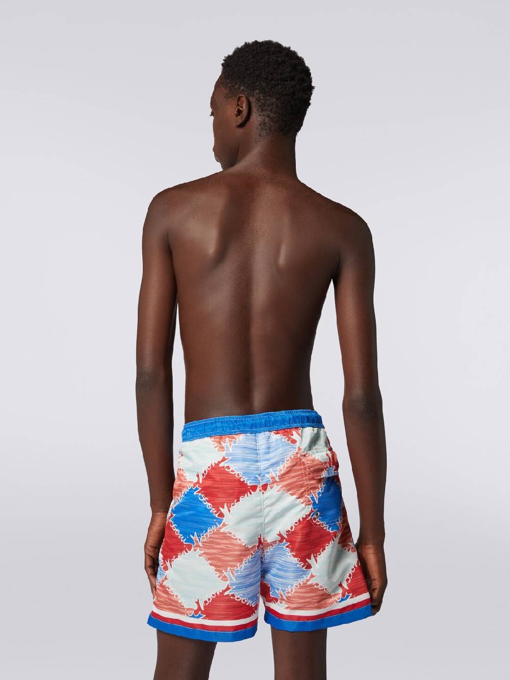 M Missoni Boxer mare in nylon fiammato con logo Pezzi Unici