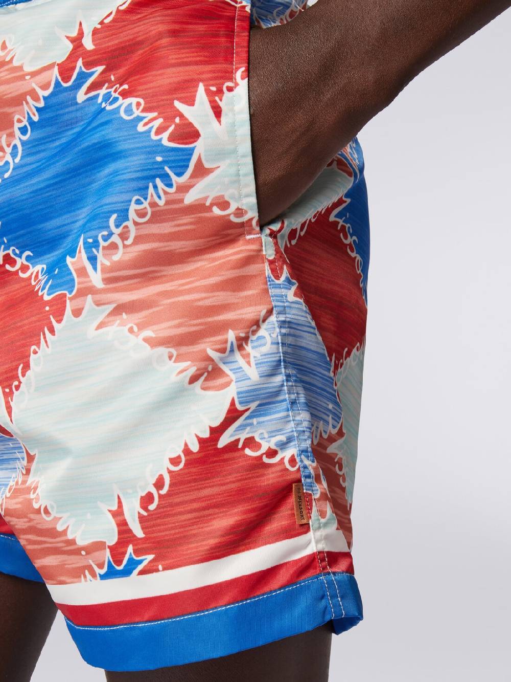 M Missoni Boxer mare in nylon fiammato con logo Pezzi Unici