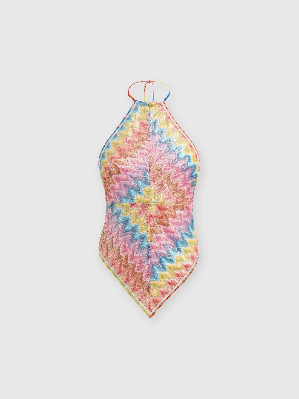 M Missoni Top a fazzoletto in pizzo di misto cotone spalmato Online Outlet
