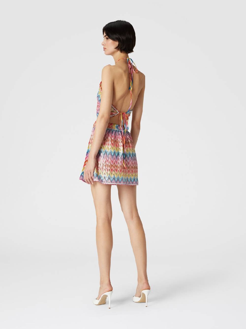 M Missoni Top a fazzoletto in pizzo di misto cotone spalmato Online Outlet