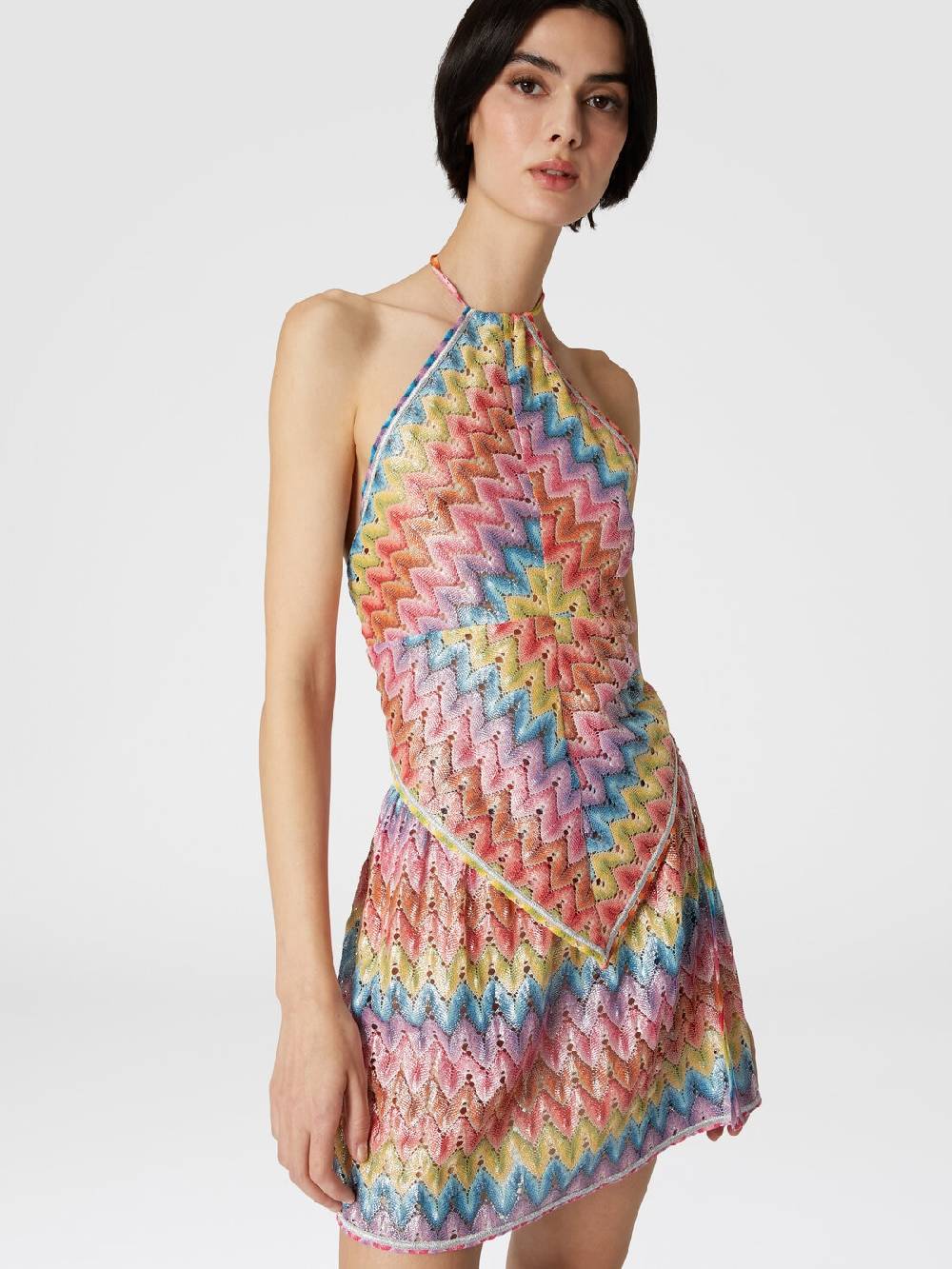 M Missoni Top a fazzoletto in pizzo di misto cotone spalmato Online Outlet