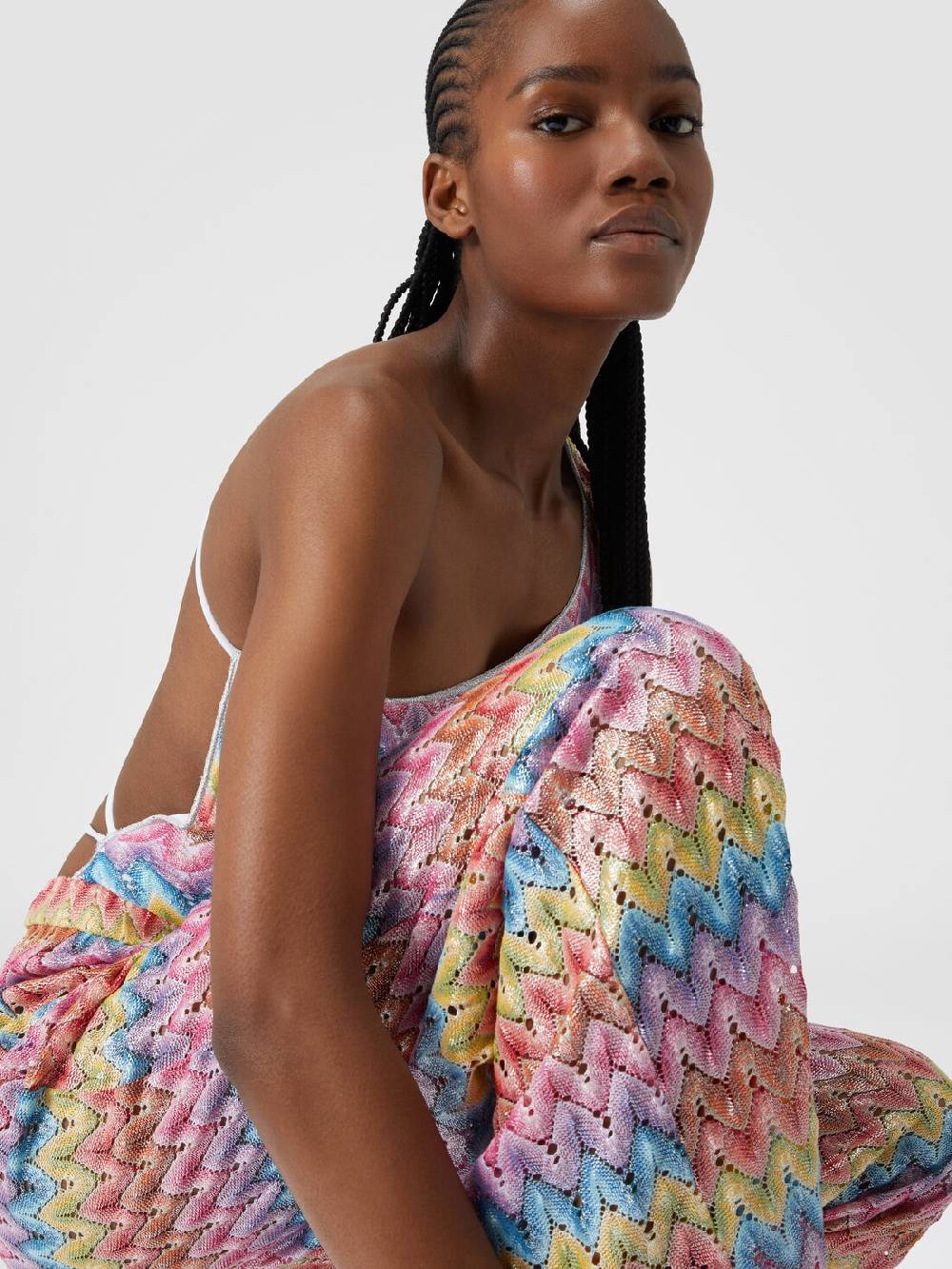M Missoni Pantaloni in pizzo di misto cotone spalmato Qualità Garantita
