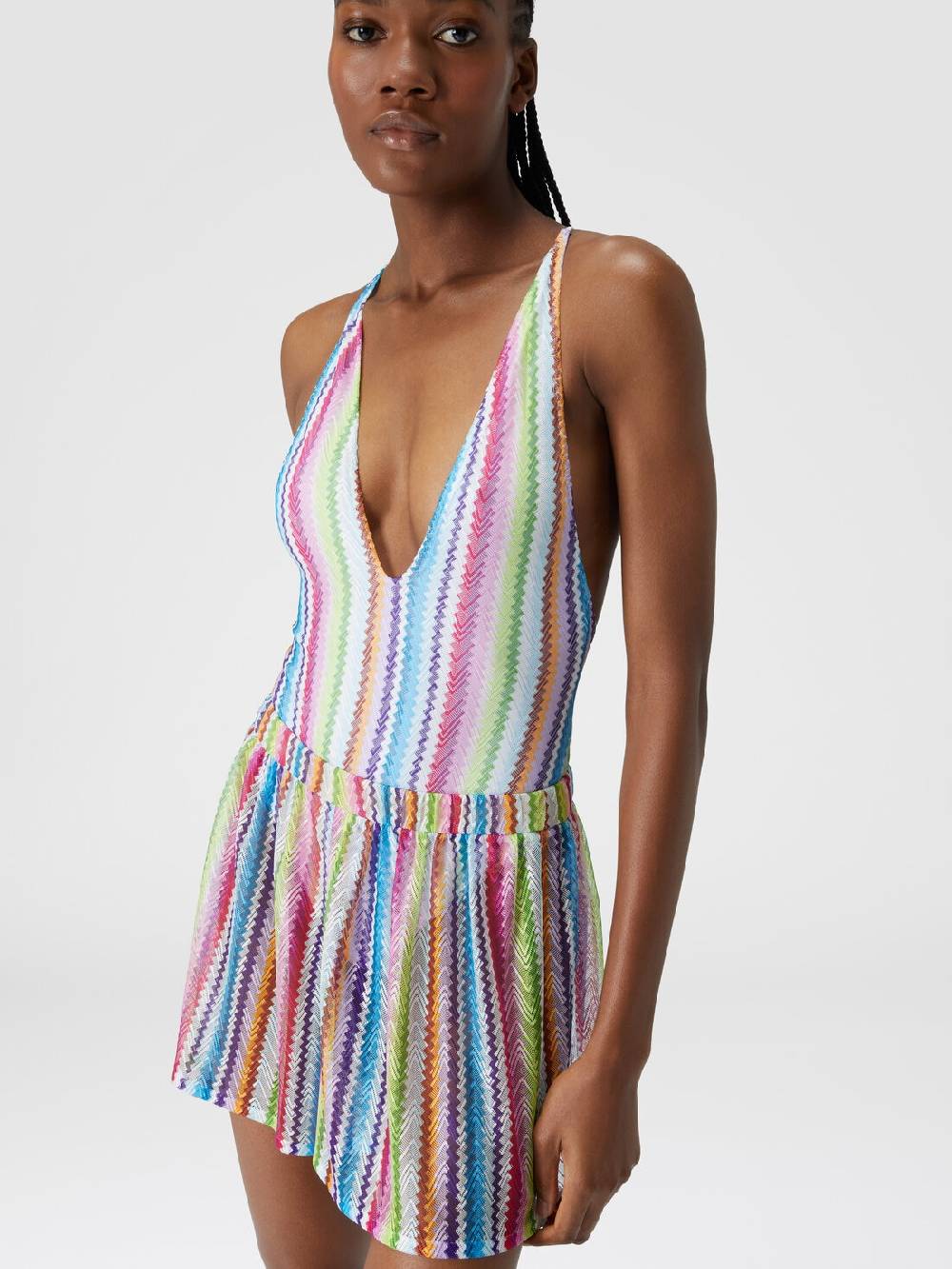 M Missoni Shorts copricostume stampa zig zag Acquista Ora